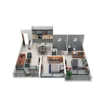 Radhe Anantam Charholi 2 BHK Floor Plan Image